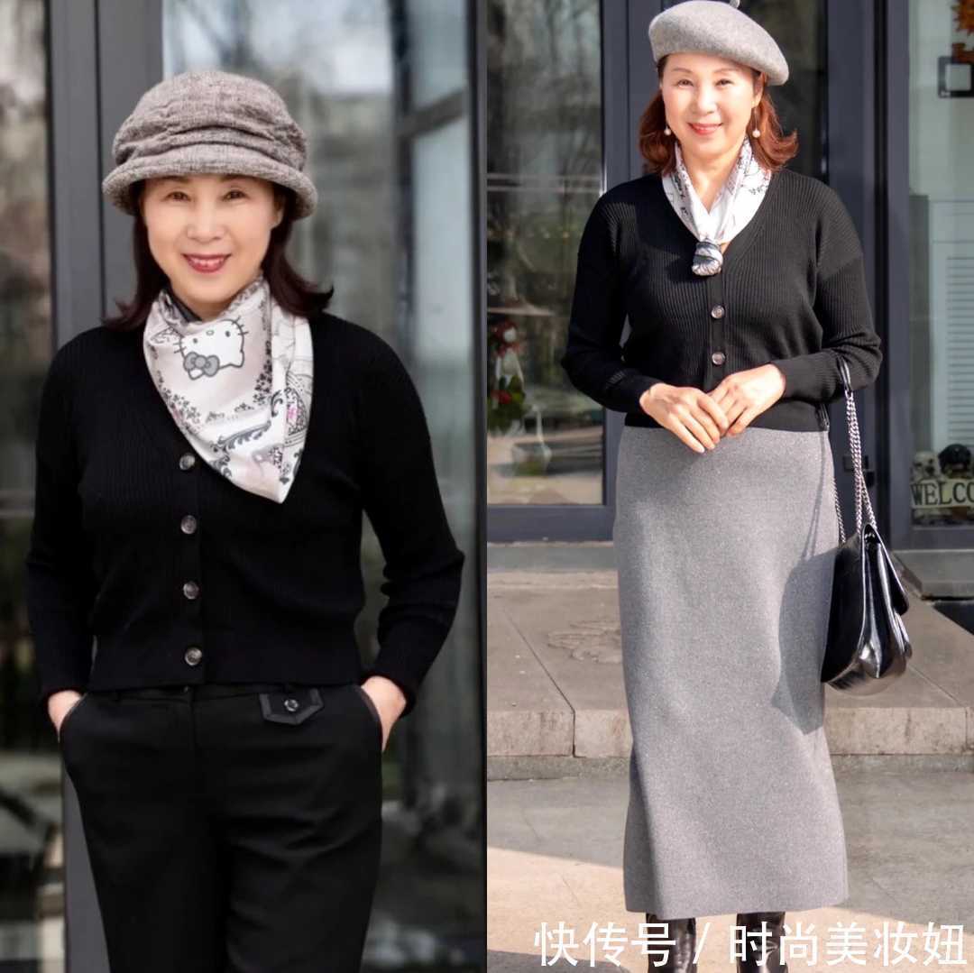 连衣裙 上了年纪的微胖女人,早春建议“叠穿”,遮肉不说还减龄洋气