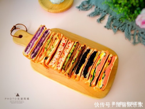 紫薯|火遍全网的早餐三明治,挑战一周6天不重样,这个妈妈超厉害
