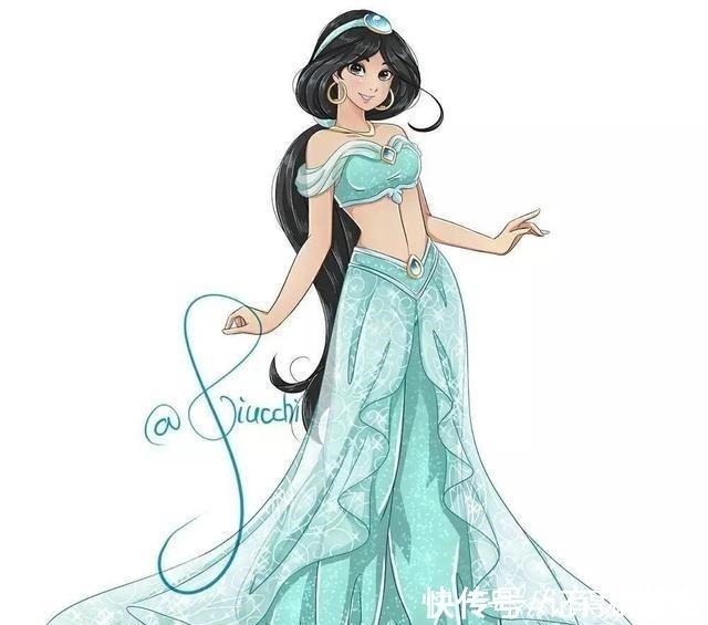 茉莉公主|迪士尼公主当欧美风变成日漫风,白雪公主变漂亮了,茉莉变白了