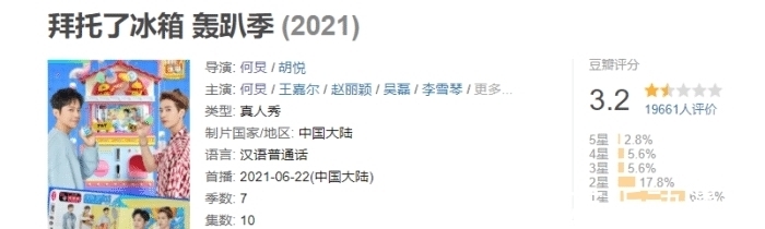 節(jié)目|《拜托了冰箱轟趴季》豆瓣評分從7.9分掉到3.2分，還有追的必要嗎
