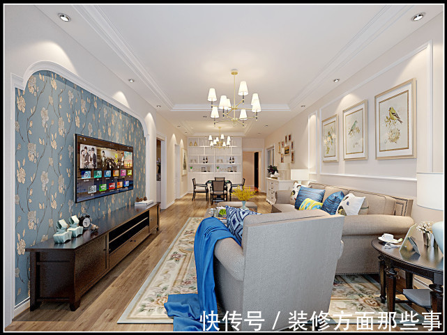 背景墙|100平现代风三居室,灰色的家私与墙面形成鲜明对比,层次分明