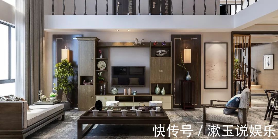 装修|复式楼新房装修长辈硬是要装新中式，看到效果后我不再反对！