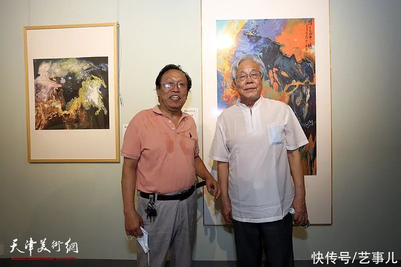 天津长城书画院|意象泼彩 随心运化——“霍然泼彩画展”在天津润松美术馆开幕