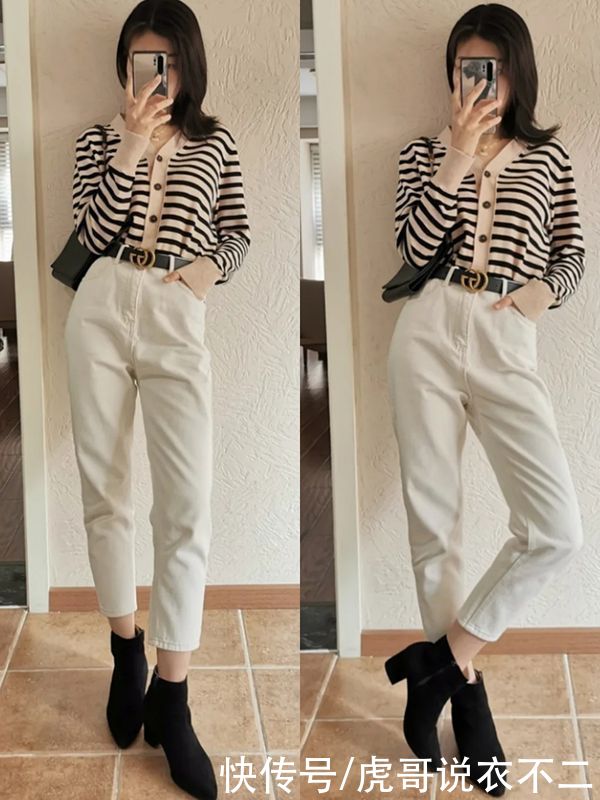 春季人人都有的针织类单品，被她轻松穿出熟龄美，不输日本博主