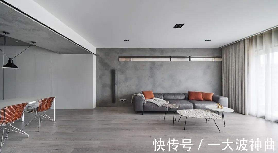 卧室|100㎡简约工业风,低调安静的水泥灰,装出别样高级的美