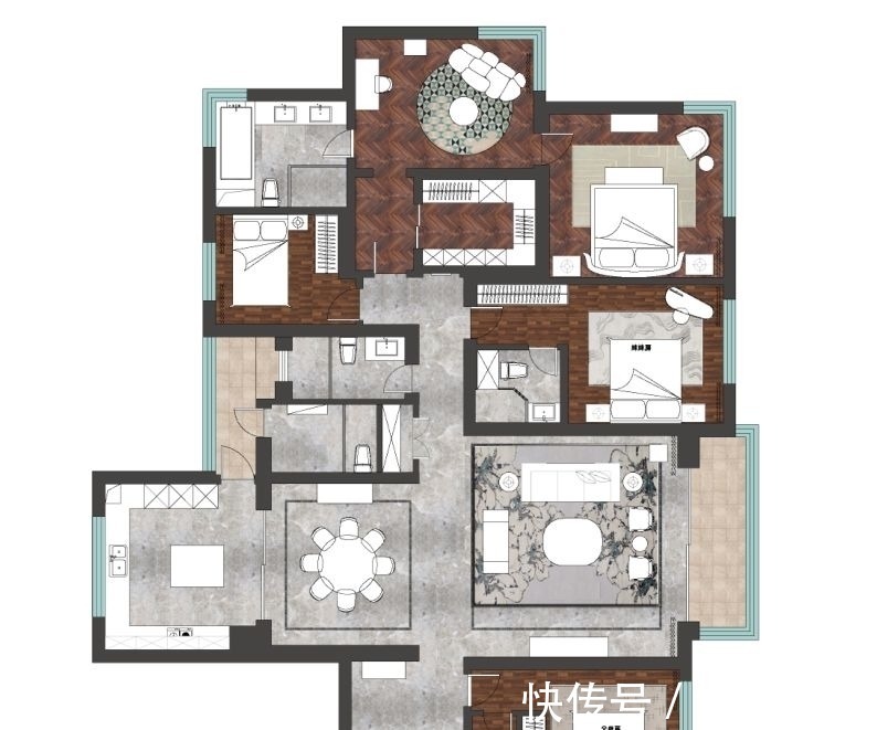 软装|270㎡精装房软装设计,简洁、纯美的温馨轻法式风