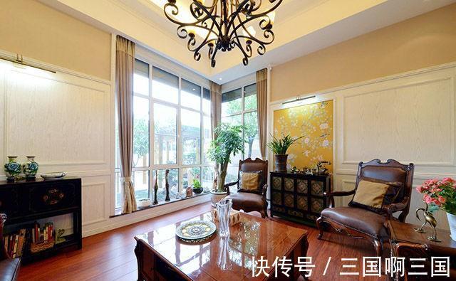 空间|美式别墅的独特韵味,客厅没有电视也很美,复古和浪漫并存