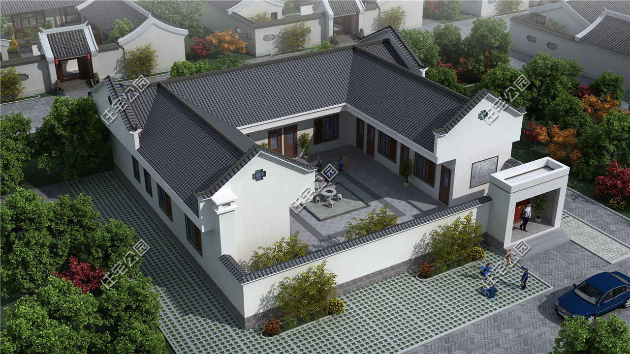 2卫|20万起就能盖的中式小院,第1套适合南方,第3套适合北方