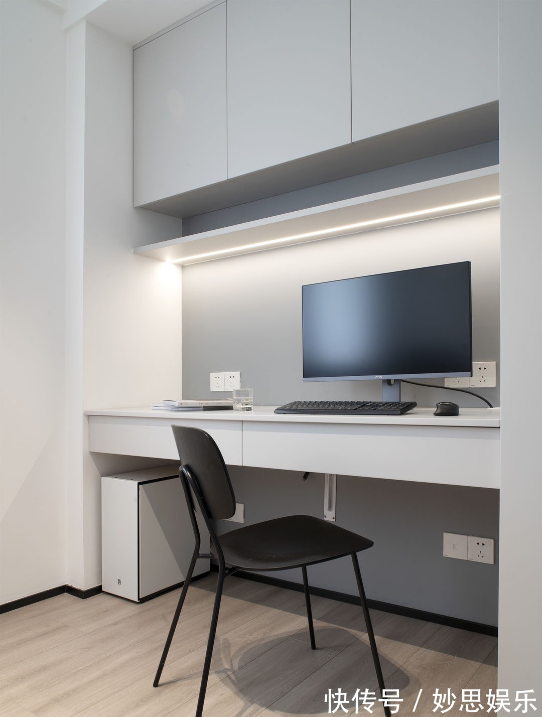 空间|80㎡实用主义装修,简约黑白灰色调,全屋简单又大气