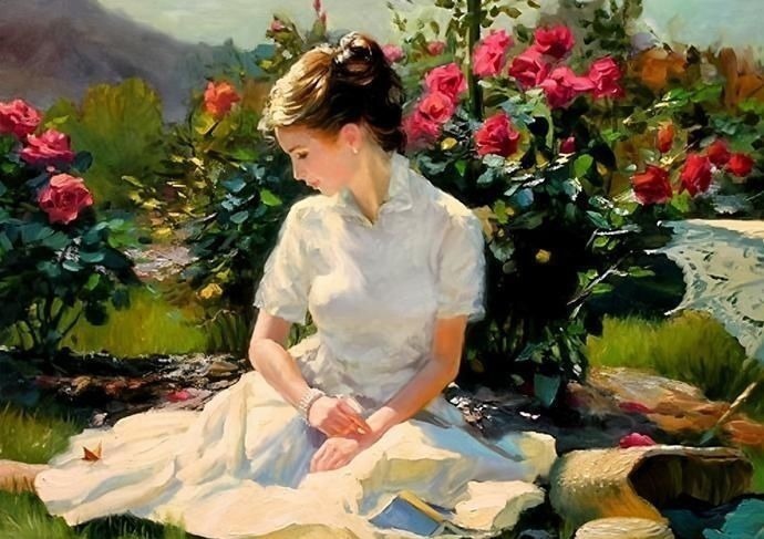 俄罗斯!人体艺术——俄罗斯画家人体油画中的美女娇艳如花