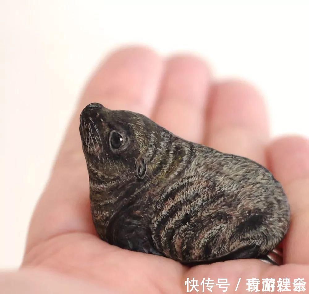 小姐姐$在石头上画画!日本小姐姐笔下的萌宠,惹9万网友围观:也想要一个