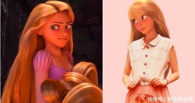 迪士尼的公主换成现代画风，长发公主太美，不过艾莎公主才是真爱