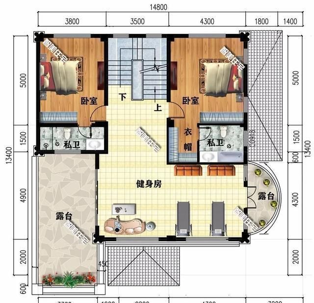 卧室内|2栋带架空层设计的豪宅，有钱就回老家建房，特别风光