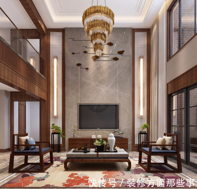 中国传统|新中式270平复式设计,现代设计理念和中国传统元素并存