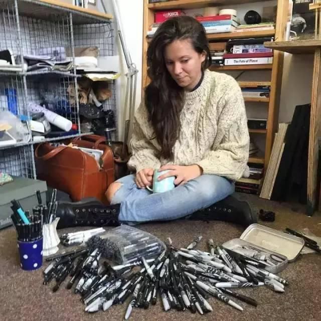 艺术学院|一幅画用掉上百支笔,看到最后成果这么震撼,也就不觉得心疼了