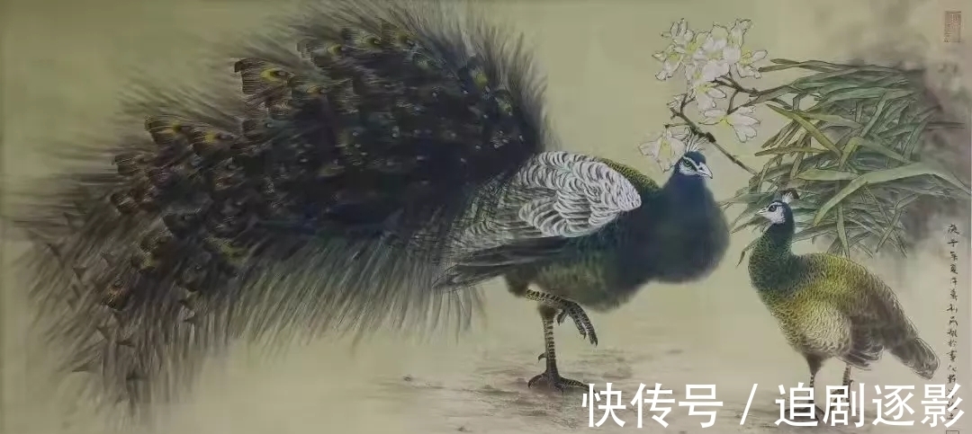 万利民@花鸟画|万利民,一个画孔雀的丹青妙手