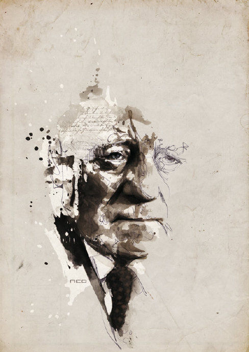 插画师#法国插画师卡昂作品形式自由色彩和线条的结合给人深刻的视觉感受