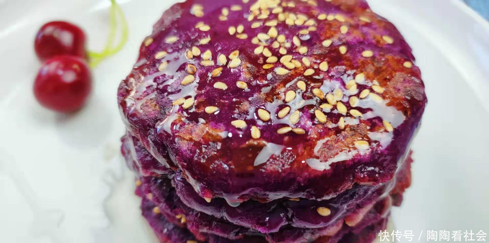 糯米粉|紫薯别再蒸着吃啦,加点糯米粉搅一搅,我家这样做总是吃不够