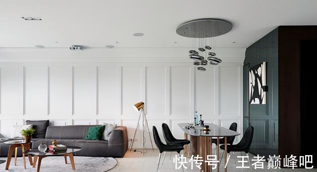 简美风|145㎡简美风，石膏线条与原木搭配的简约时尚！