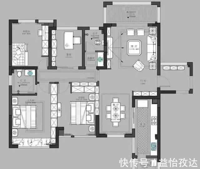 装修|大户型美式风装修案例，不仅美观大气，收纳也做的不错