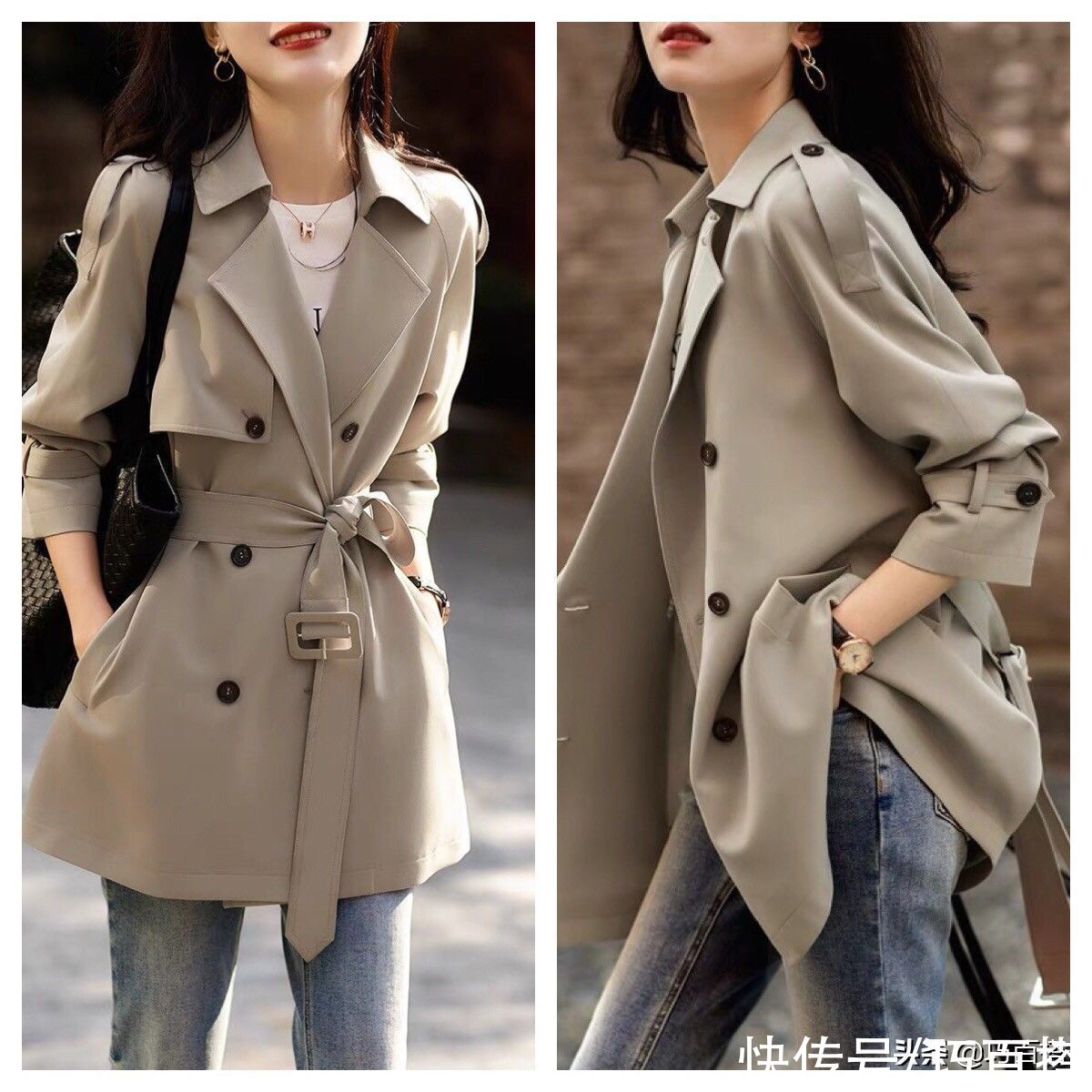 气质|风衣真是“外搭天花板”，高级的气质，显瘦的能力，一步到位