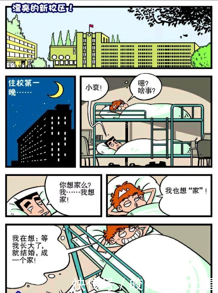 在校|阿衰漫画在校初体验，冲冲心态爆炸，小衰夜晚梦游