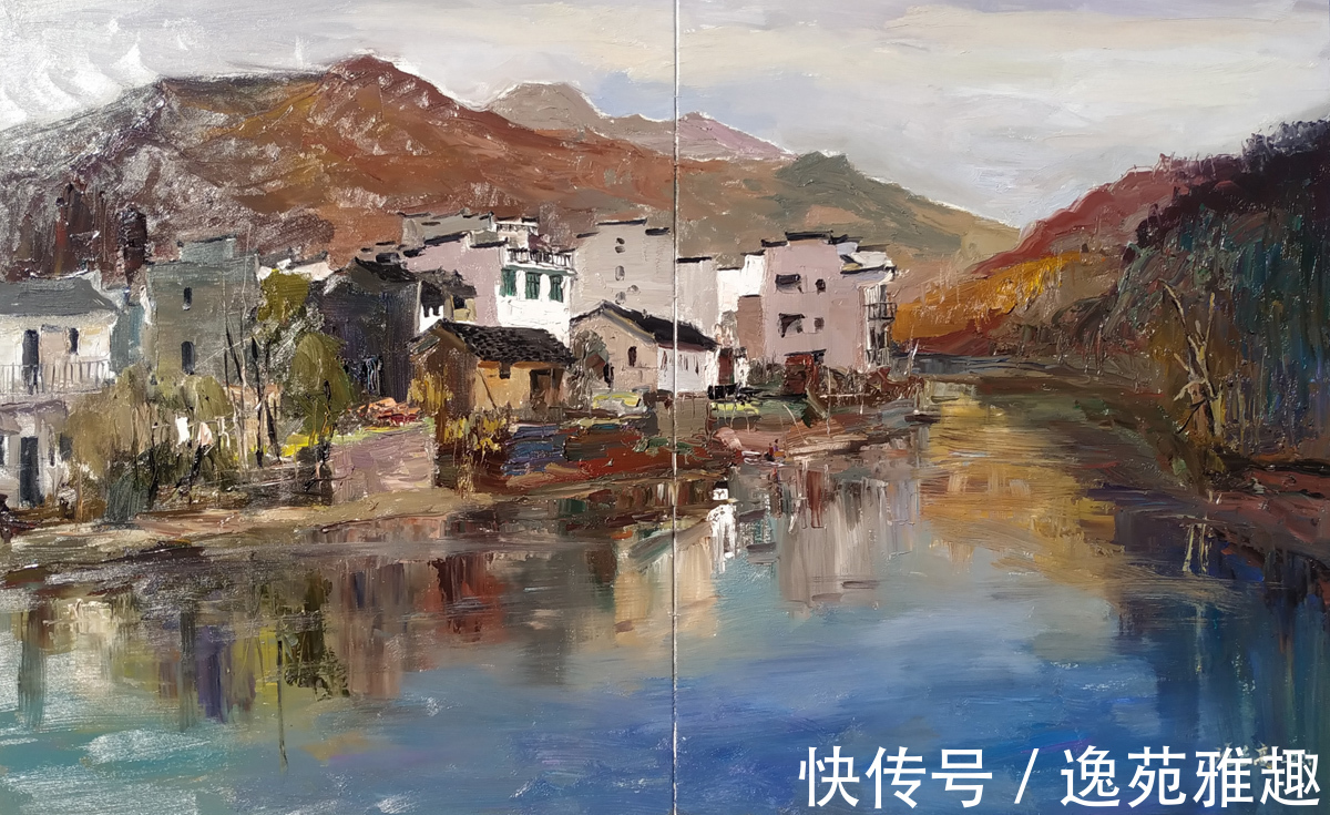 五彩斑斓&「写生作品」回望深秋婺源,五彩斑斓,油画家汪志高作品欣赏