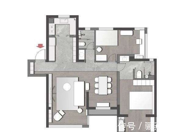 空间|同样是117㎡的房子,他家就多一个小“设计”,空间却整整大了1倍