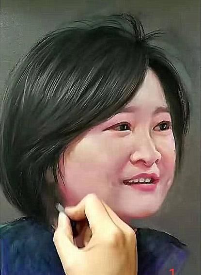 贾玲|美术生给贾玲“换脸”,开头别把画毁了,最后看看我