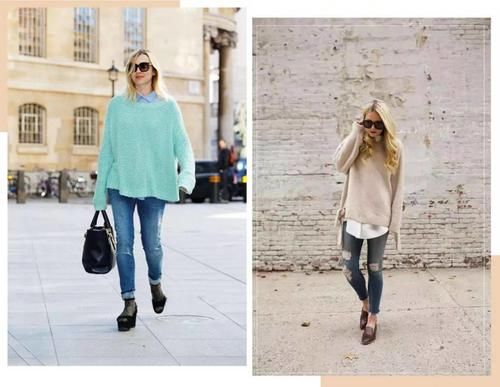 衬衫+毛衣，衬衫+高领=永不过时气质精！太美了！