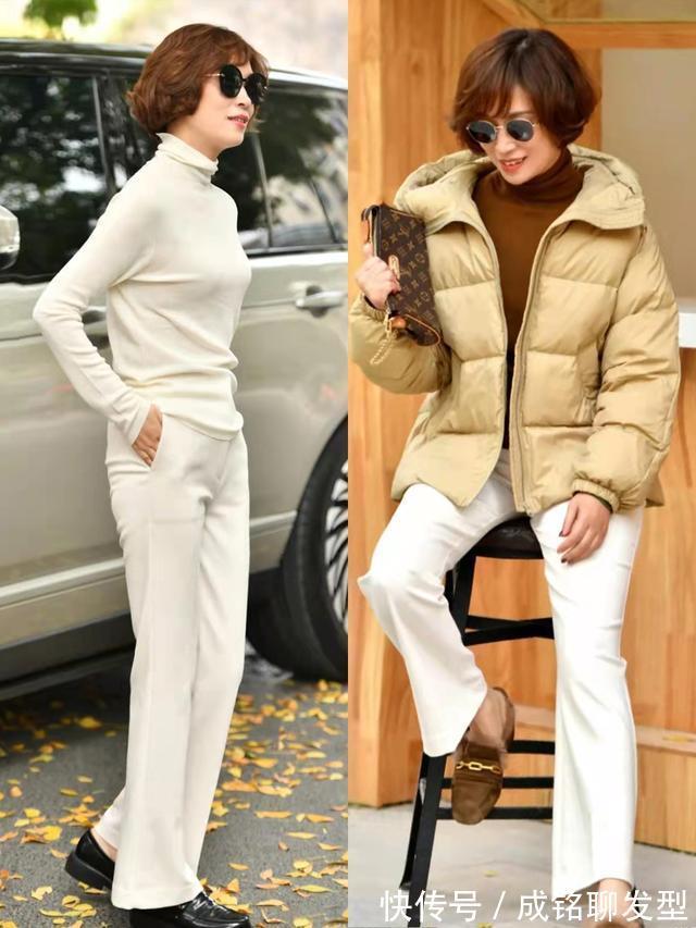 深色调|奔四奔五的时髦女人,都喜欢这几种羽绒服穿法,时尚百搭又显年轻