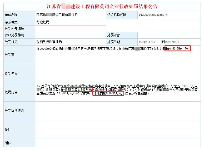 mac|因投标文件造价锁锁号一致，多家建企“串标”被处罚！