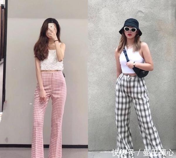 文艺|2020流行格子裤,穿上它文艺又时髦,小个子女生更离不开它
