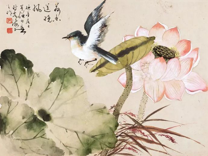 岭南画派|秋日荷塘,惊艳了你的视觉