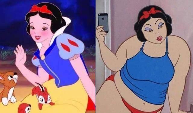 变胖|迪士尼公主集体变胖，艾莎变成一个“球”，你还会爱她们吗
