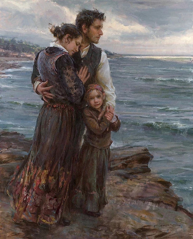 风景@美国画家的作品 沉思的少女还是牧场田园诗般的风景和人物都令人印象深刻