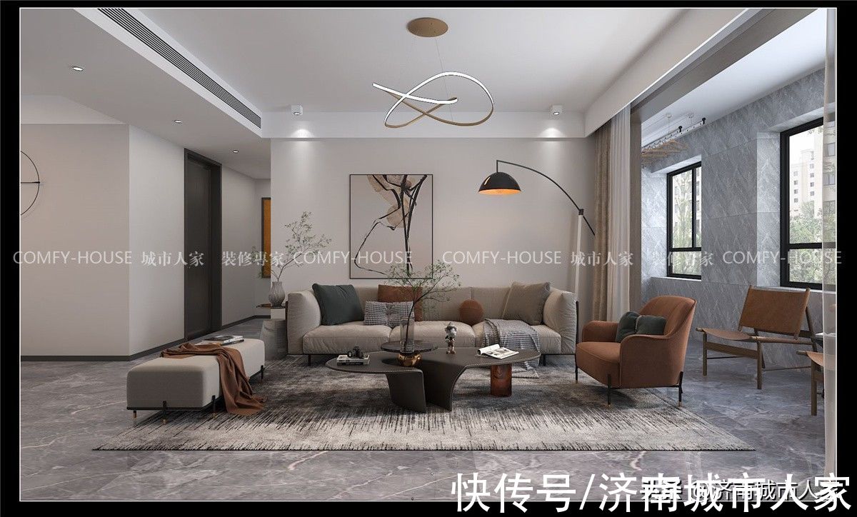 装修|长清湖润园166平现代风格装修效果图