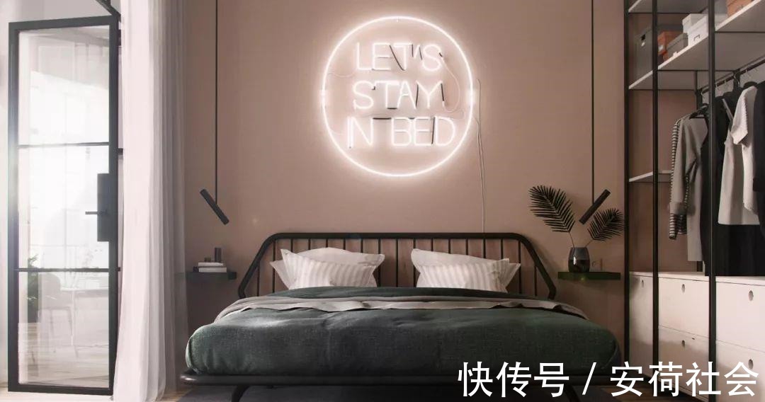 单人椅|46平米小户型公寓,通透明亮不拥挤,卧室用玻璃门隔断