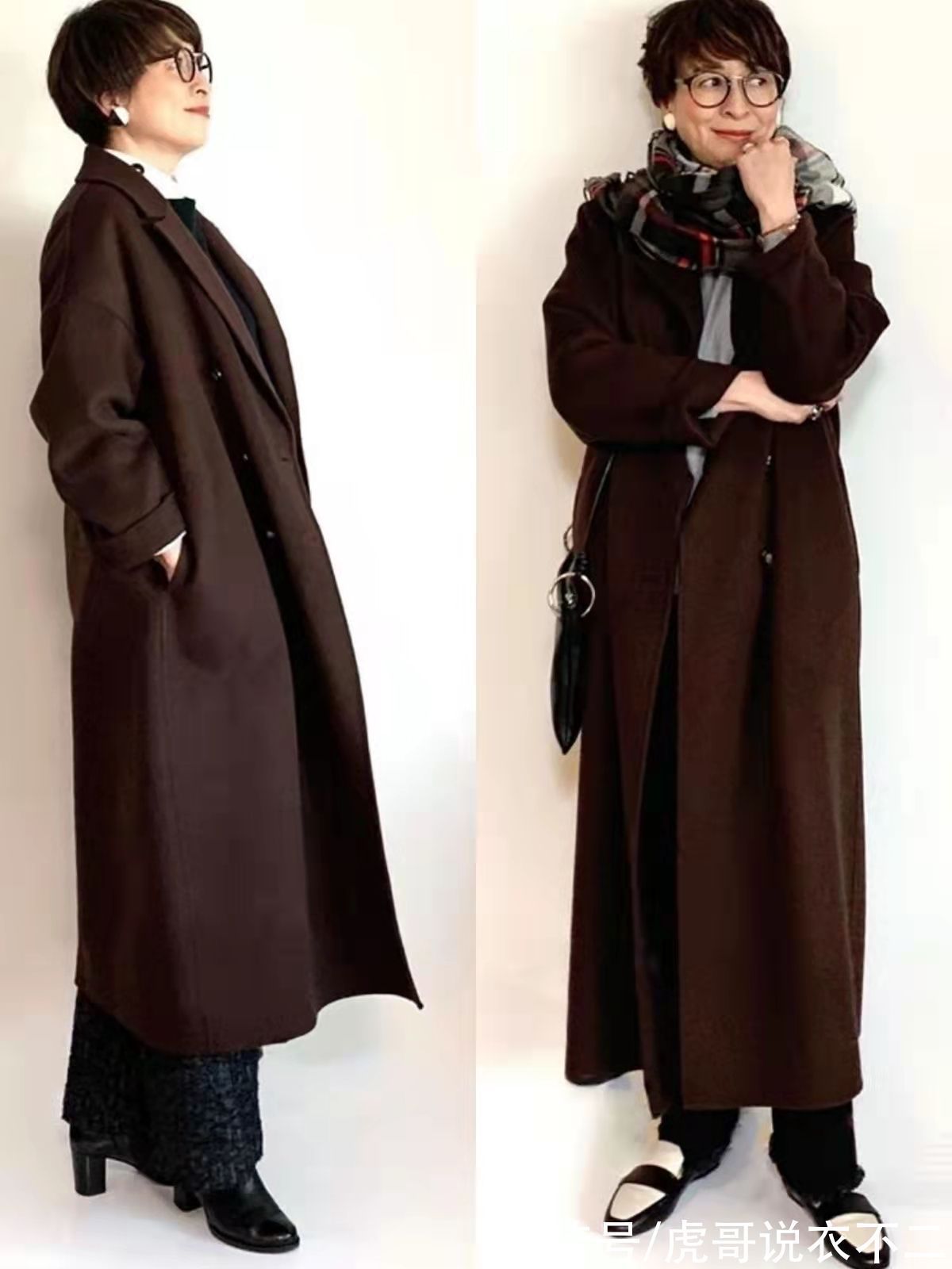 大衣 看完这组日系搭配才明白,简约优雅才是最好的通勤风,太值得借鉴