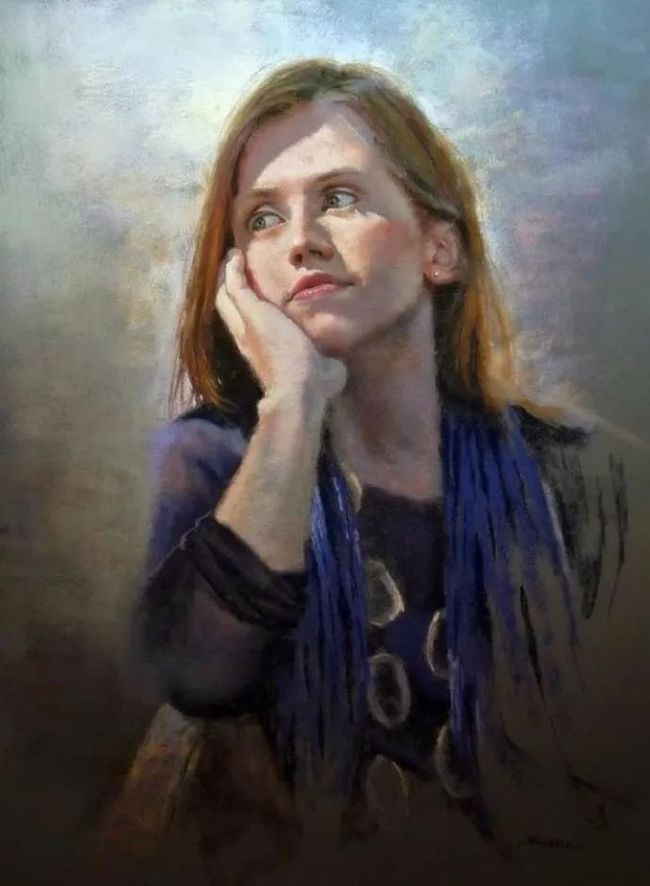 艺术学院$法国女画家:魅力独特的色粉味道