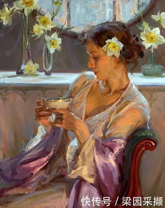 光影|油画里,光影中的美女,一美千年!