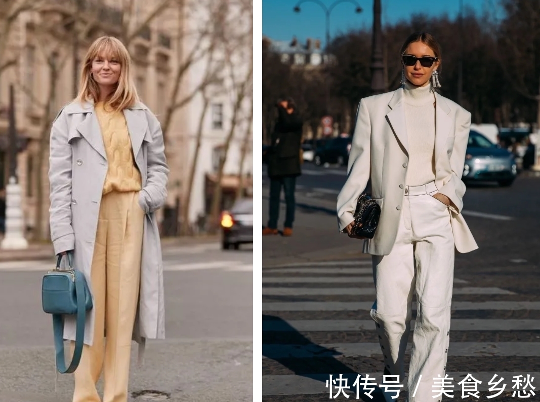 紧身裤 针织衫+高腰裤=开春的王炸组合,这么穿气质绝了!