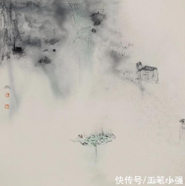山水&匠心独运，冷暖自知。何微水墨山水欣赏