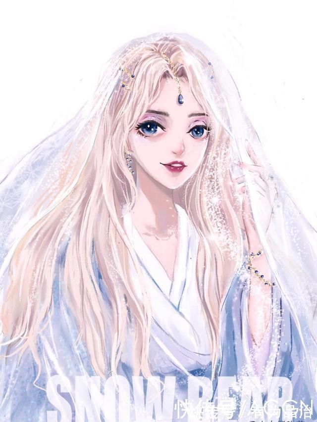 人鱼公主#迪士尼公主也爱古风,艾莎女王身披白纱,白雪公主穿的叫啥呢?