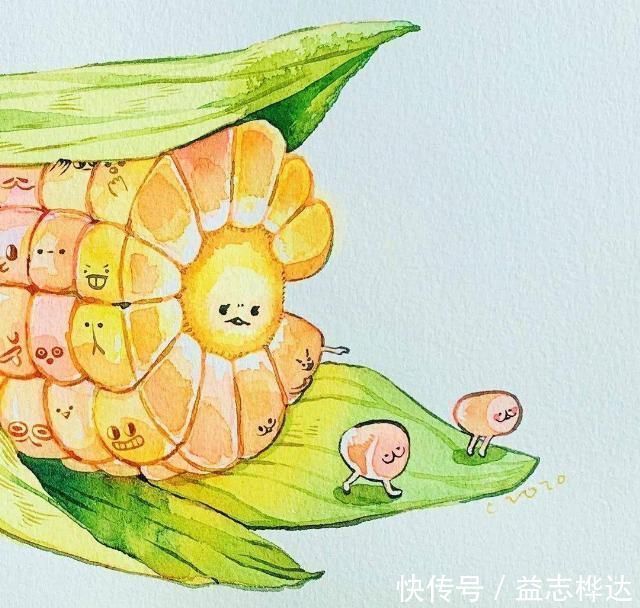 插画$哇马克笔画出水彩般效果,装饰感太强了,简单又漂亮,收藏