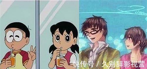 蓝兔|动漫中六对情侣长大后的样子,哪吒小龙女壁咚,柯南小兰太甜蜜