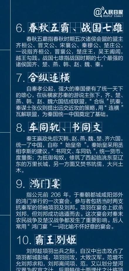 人民日报：40个古代历史典故，读懂半个中国的历史！