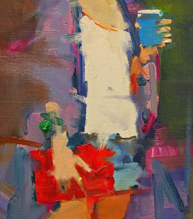 油画颜料|她以生动、动感和现代的笔触,描绘画面