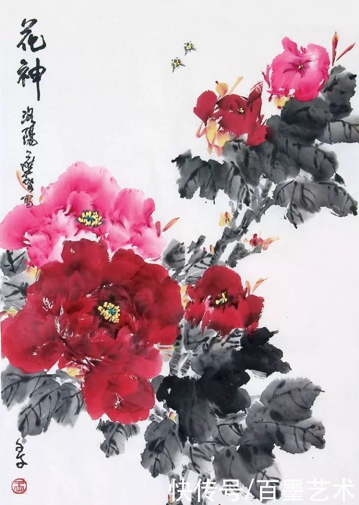 小写意|唯有牡丹真国色!小写意牡丹画150幅,美醉了
