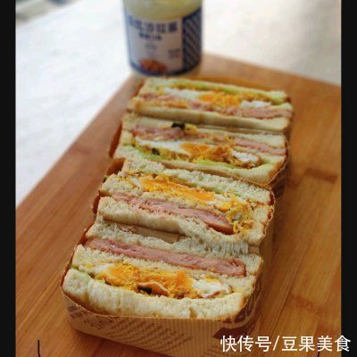 黄瓜片|#丘比三明治#火腿三明治